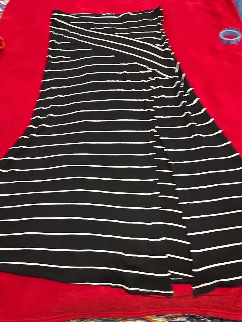 cha cha vente Black and White Striped Skirt